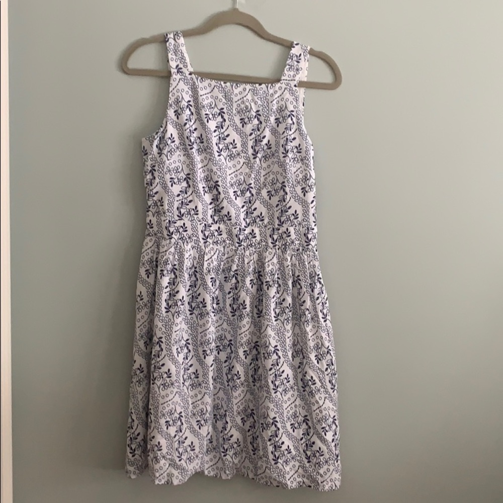 Navy Blue and White Loft Dress